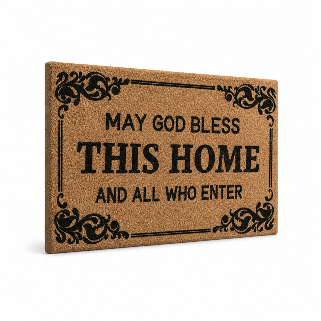 Entrance Mat Leaf Pattern Durable Fibers Non-Slip Backing