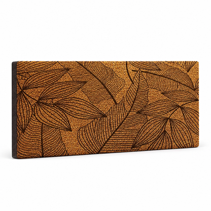 Entrance Mat Leaf Pattern Durable Fibers Non-Slip Backing