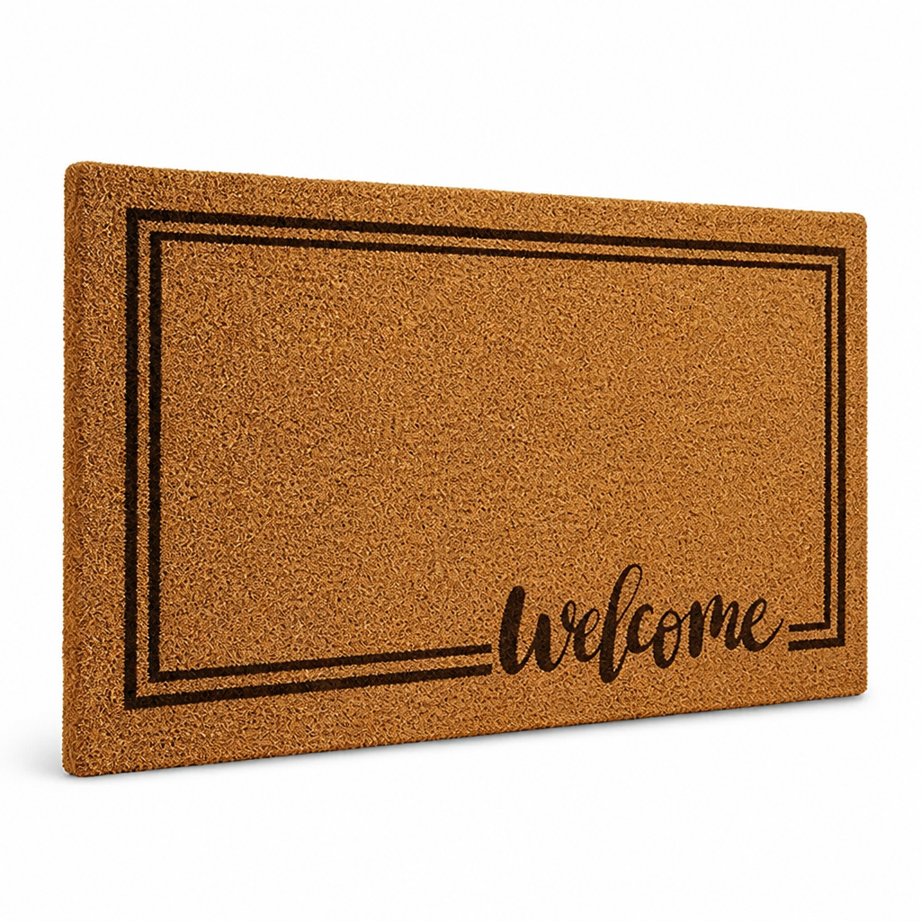 Entrance Mat Leaf Pattern Durable Fibers Non-Slip Backing