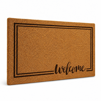 Entrance Mat Leaf Pattern Durable Fibers Non-Slip Backing