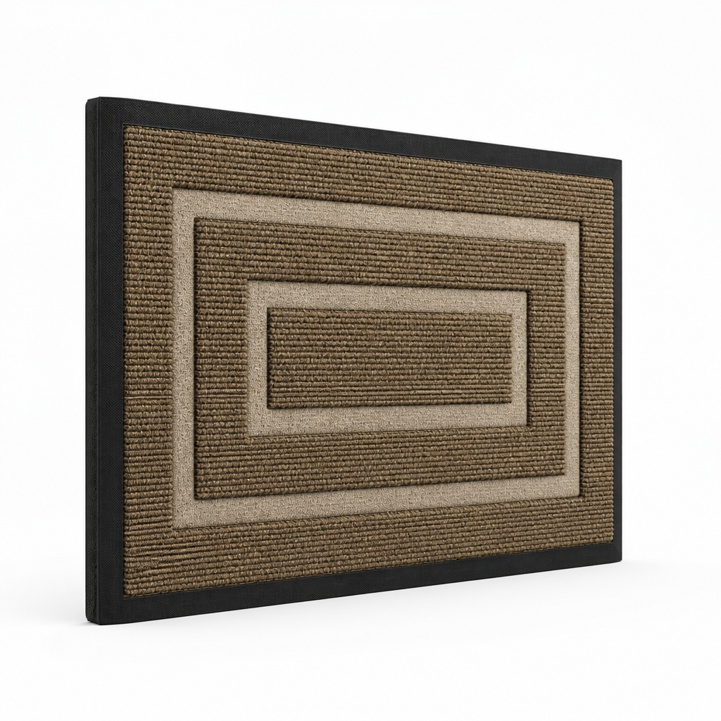 Entrance Mat Non-Slip Weather-Resistant Geometric Pattern