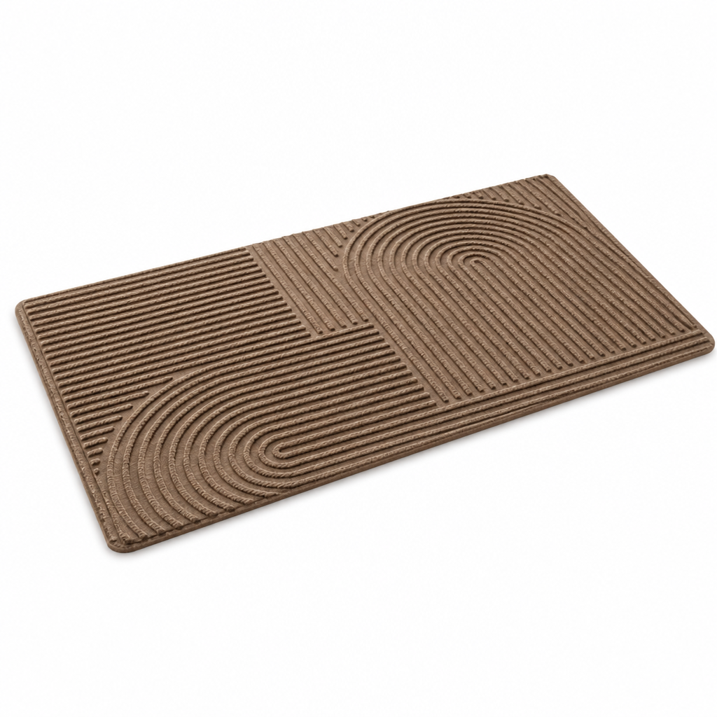 Entrance Mat Non-Slip Weather-Resistant Geometric Pattern