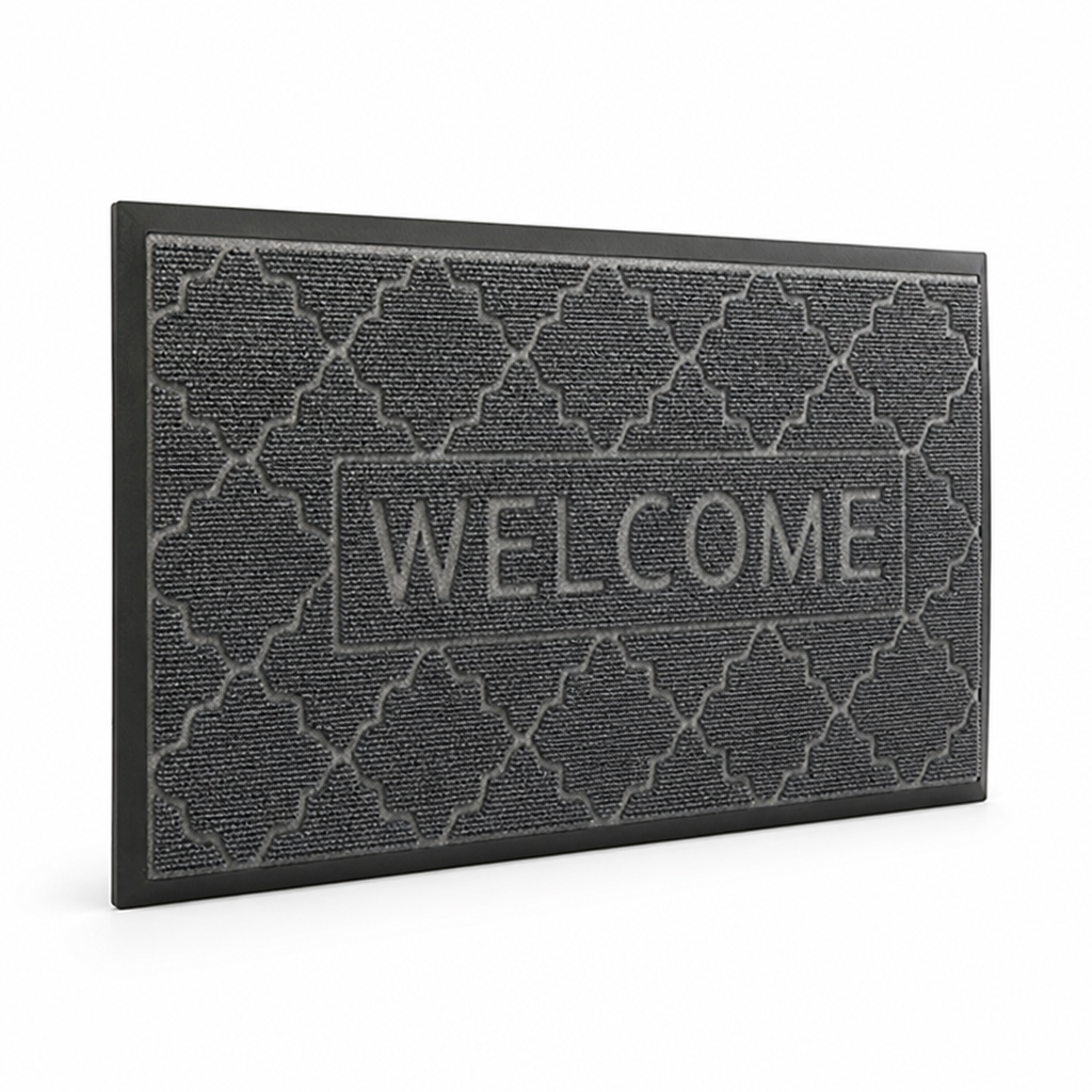 Entrance Mat Non-Slip Weather-Resistant Geometric Pattern