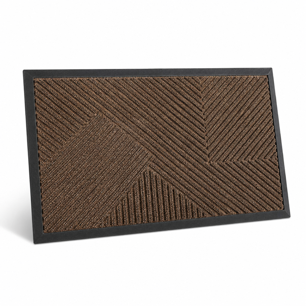 Entrance Mat Non-Slip Weather-Resistant Geometric Pattern