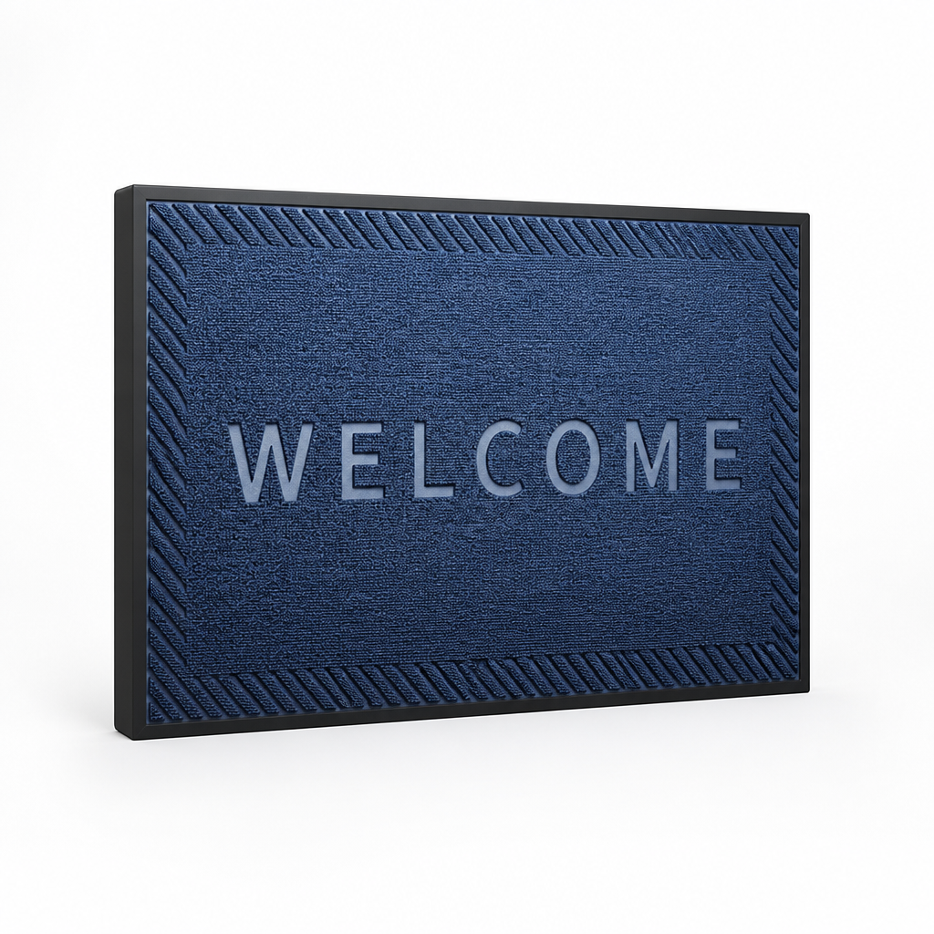 Entrance Mat Non-Slip Weather-Resistant Geometric Pattern
