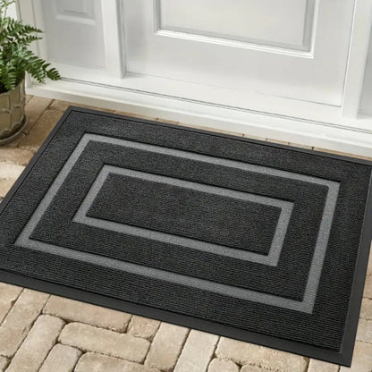Entry Door Mat Dirt-Trapping Stain-Resistant Non-Slip Rubber Backing