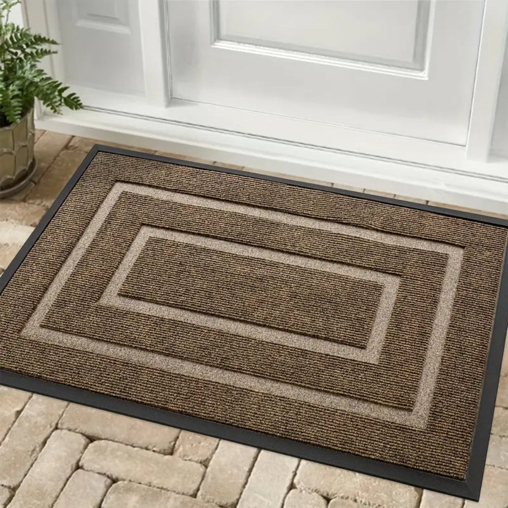 Entry Door Mat Dirt-Trapping Stain-Resistant Non-Slip Rubber Backing