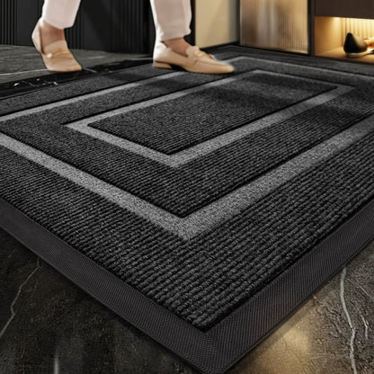 Entry Door Mat Dirt-Trapping Stain-Resistant Non-Slip Rubber Backing