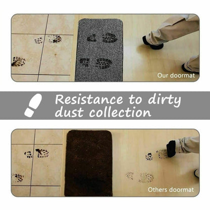 Entryway Door Mat Absorbent Microfiber Non-Slip Backing & Machine Washable