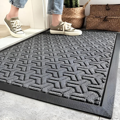 Entryway Door Mat Dirt-Trapping Fibers & Non-Slip Backing