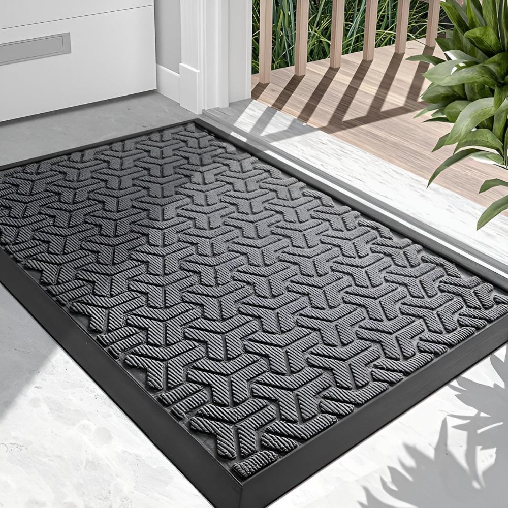 Entryway Door Mat Dirt-Trapping Fibers & Non-Slip Backing
