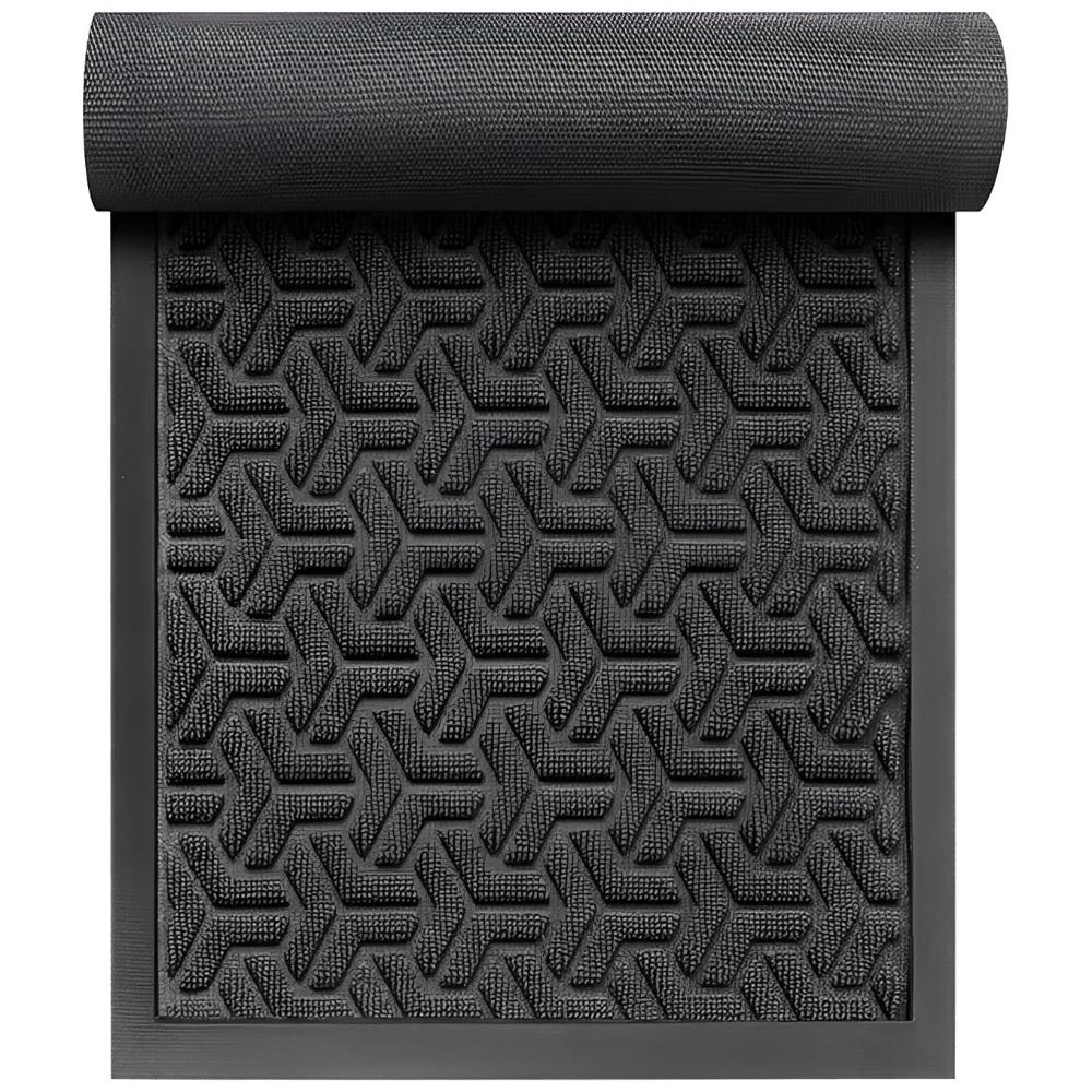 Entryway Door Mat Dirt-Trapping Fibers & Non-Slip Backing