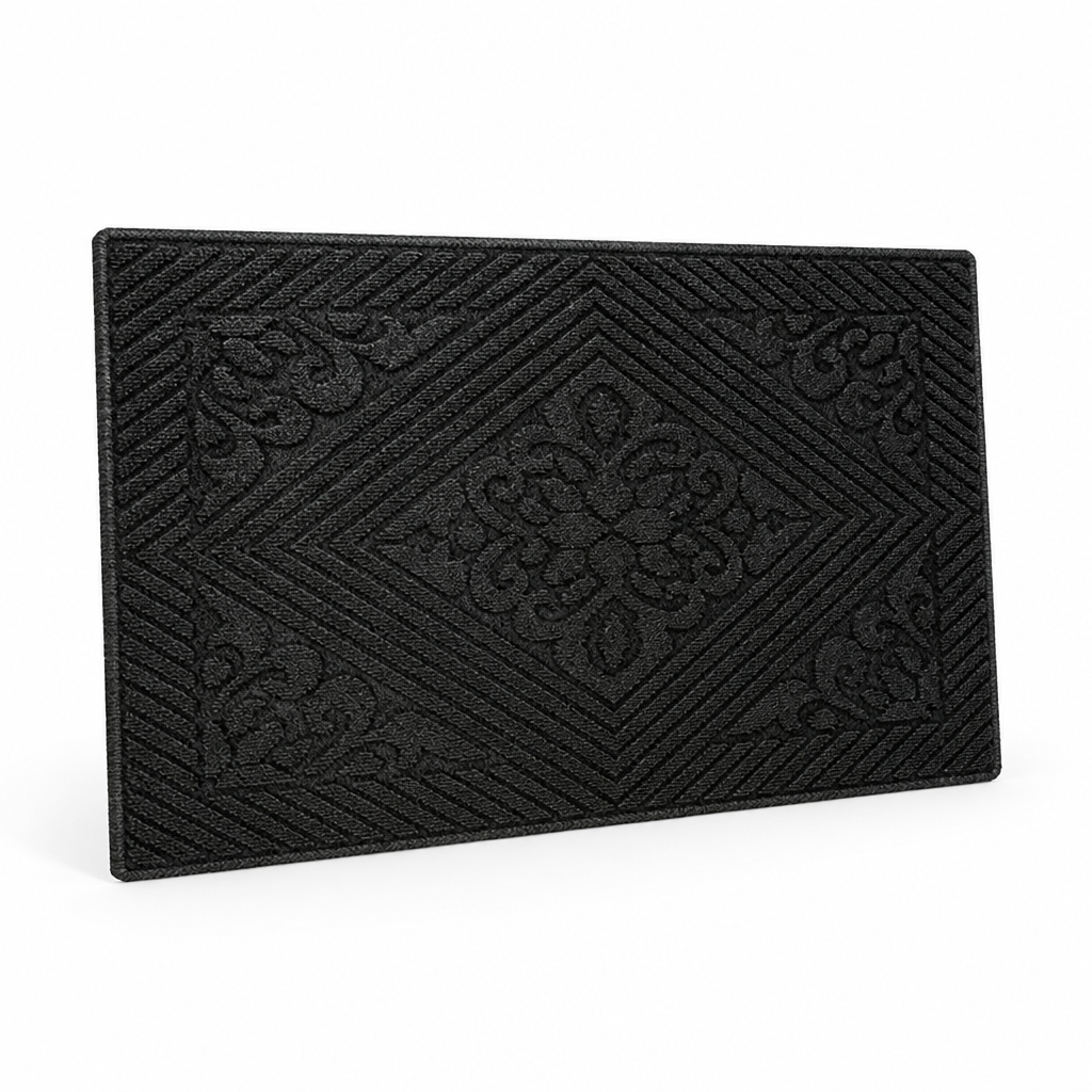 Entryway Mat Geometric Pattern Durable Fibers & Non-Slip Backing
