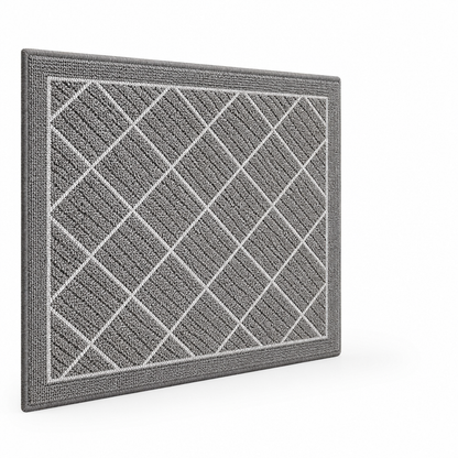 Entryway Mat Geometric Pattern Durable Fibers & Non-Slip Backing