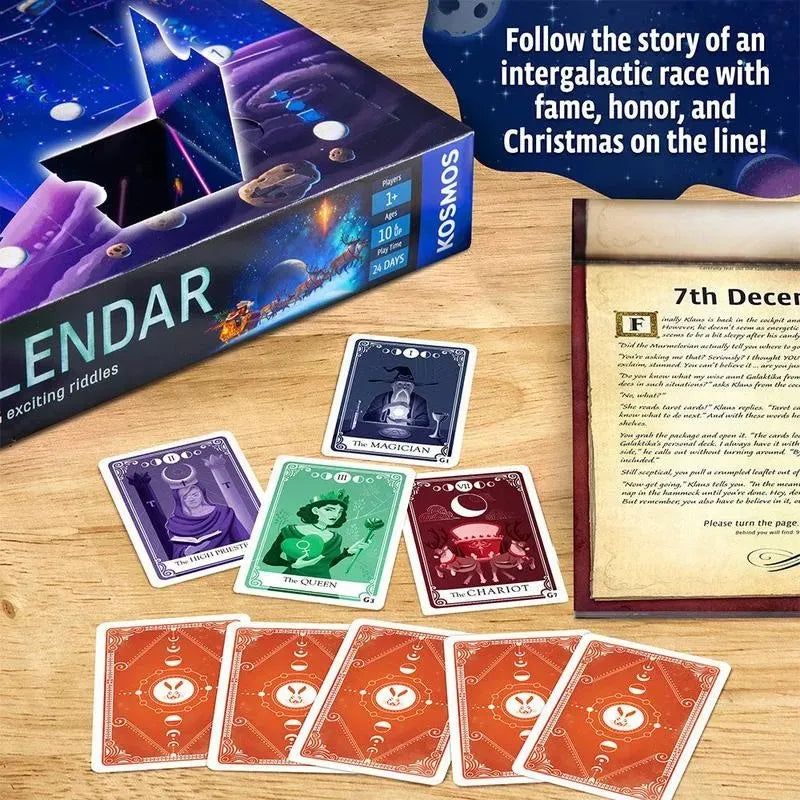 Escape Room Advent Calendar Space-Themed 24-Day Screen-Free Puzzle Game