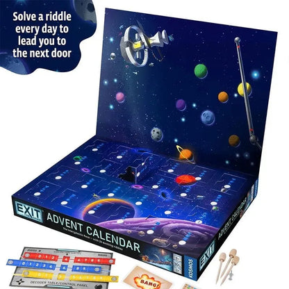 Escape Room Advent Calendar Space-Themed 24-Day Screen-Free Puzzle Game