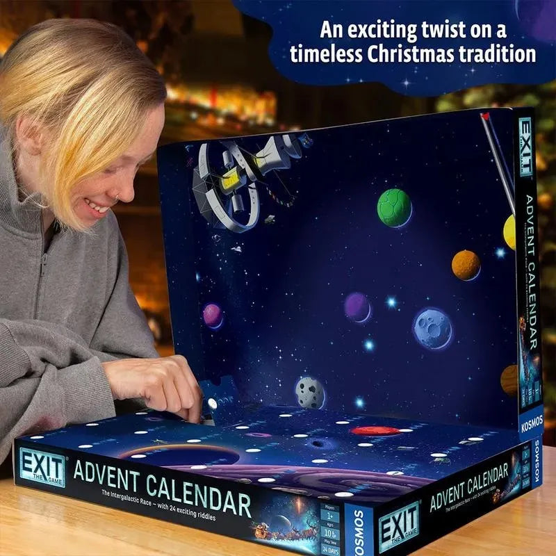 Escape Room Advent Calendar Space-Themed 24-Day Screen-Free Puzzle Game