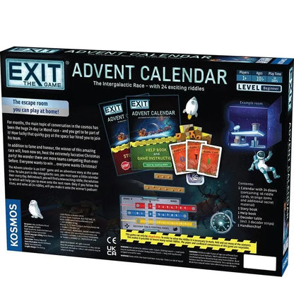 Escape Room Advent Calendar Space-Themed 24-Day Screen-Free Puzzle Game