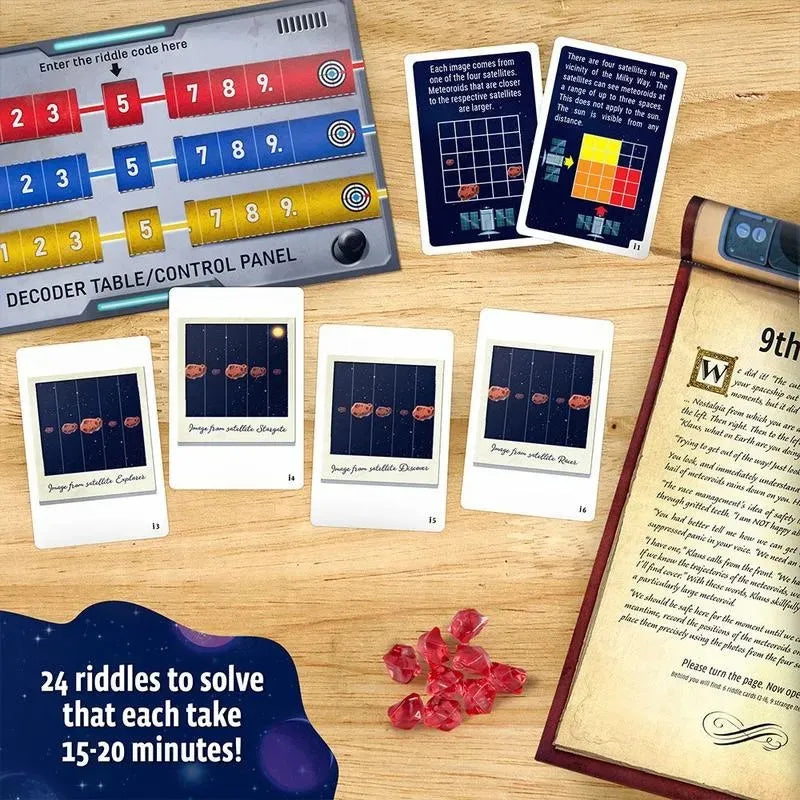 Escape Room Advent Calendar Space-Themed 24-Day Screen-Free Puzzle Game