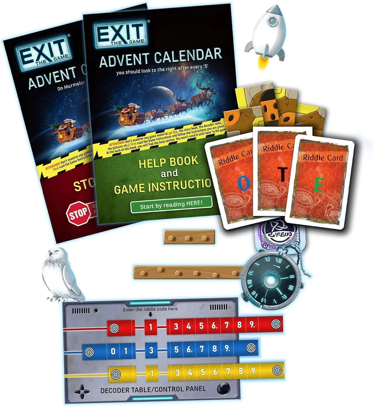 Escape Room Advent Calendar Space-Themed 24-Day Screen-Free Puzzle Game