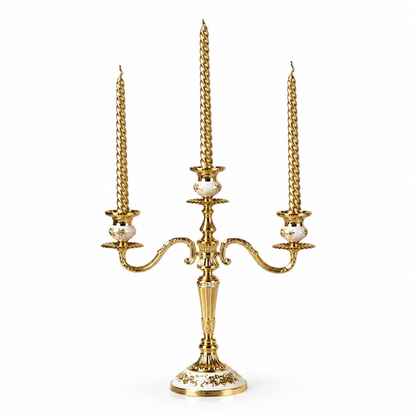 European-Style Candelabra With Curved Arms Taper Candle Holder
