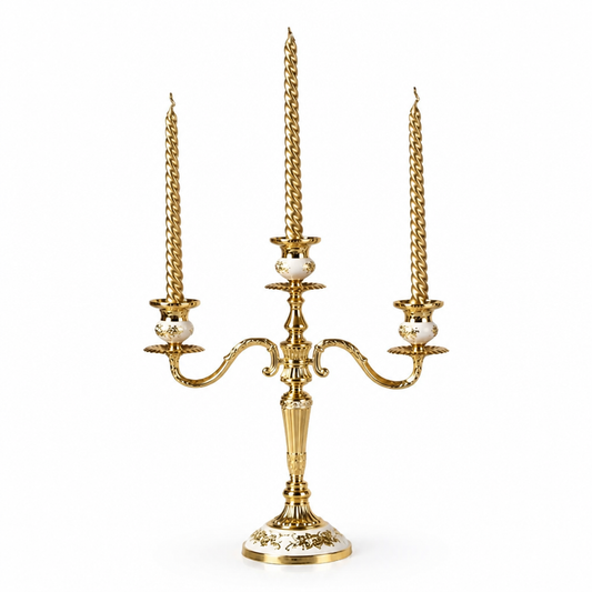 European-Style Candelabra With Curved Arms Taper Candle Holder