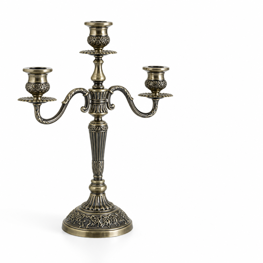European-Style Candelabra With Curved Arms Taper Candle Holder