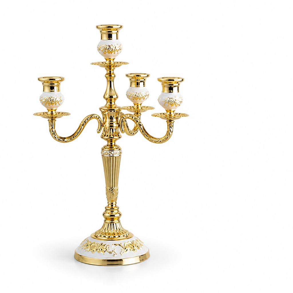 European-Style Candelabra With Curved Arms Taper Candle Holder