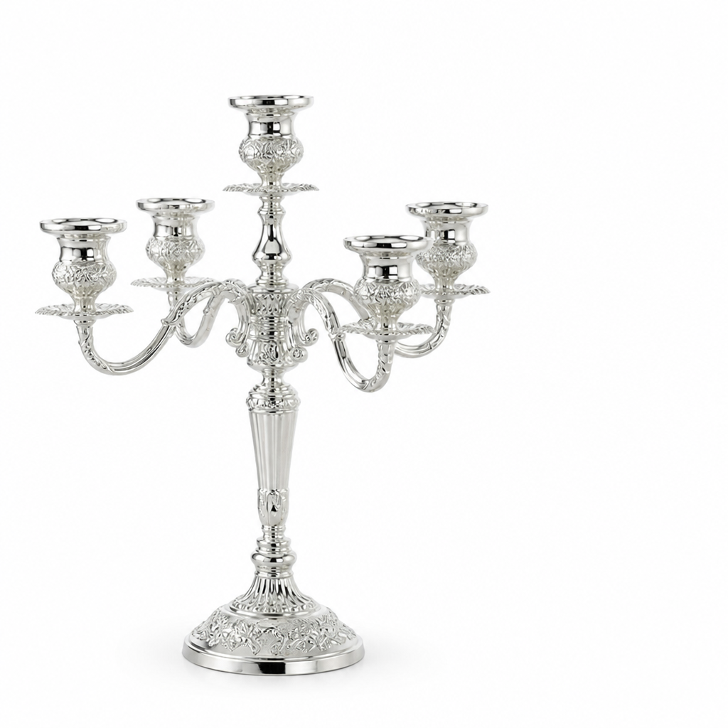 European-Style Candelabra With Curved Arms Taper Candle Holder
