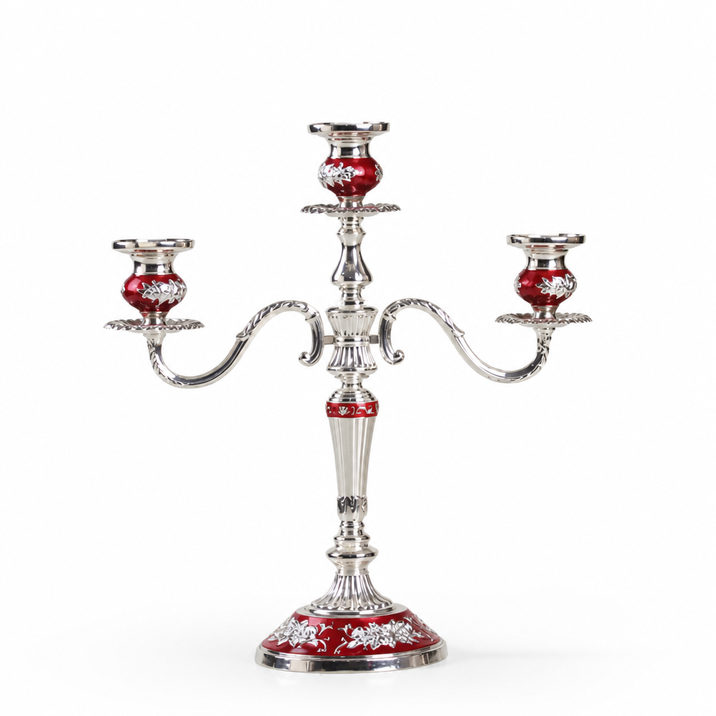 European-Style Candelabra With Curved Arms Taper Candle Holder