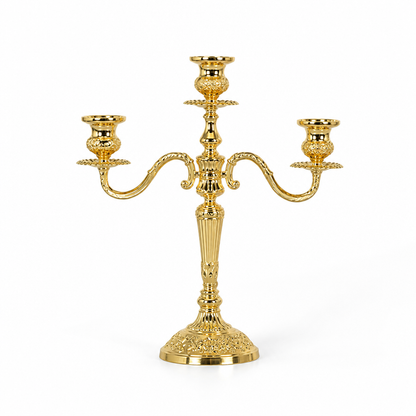 European-Style Candelabra With Curved Arms Taper Candle Holder