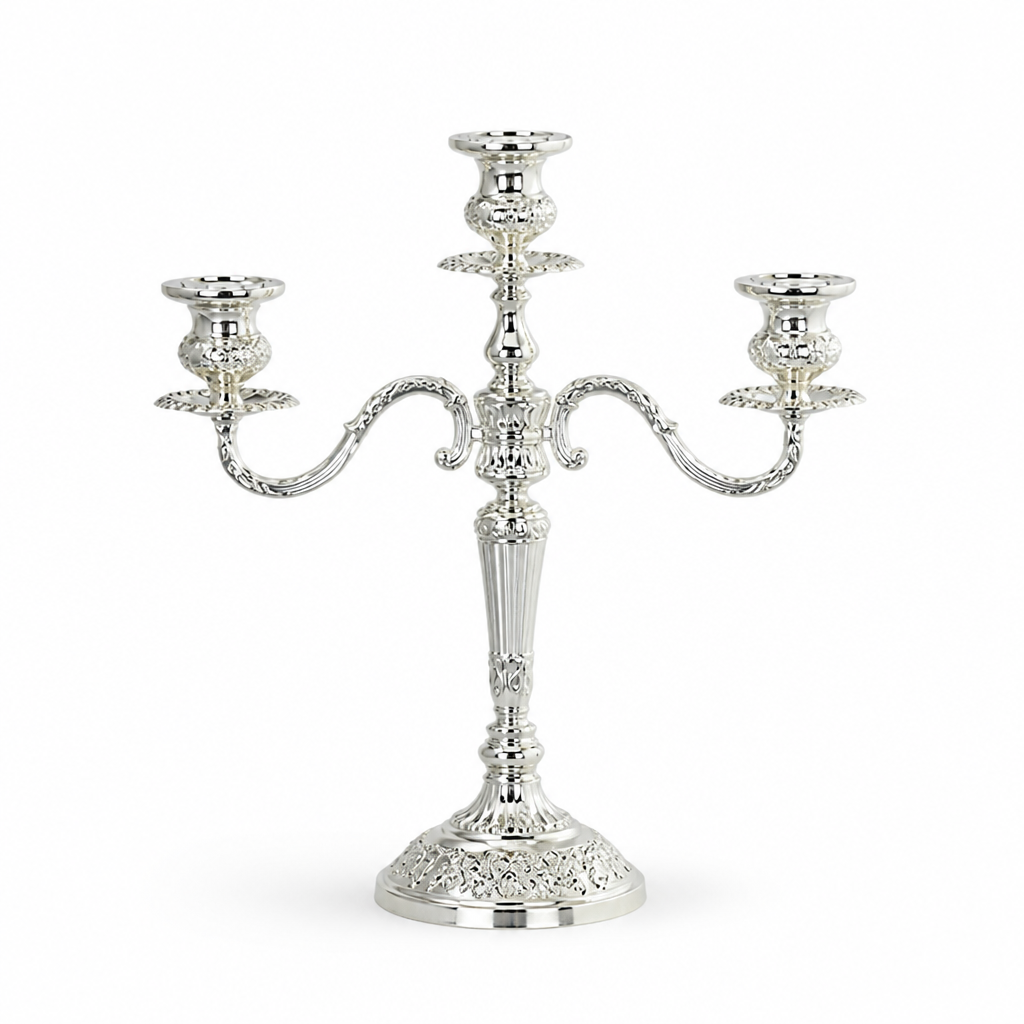 European-Style Candelabra With Curved Arms Taper Candle Holder