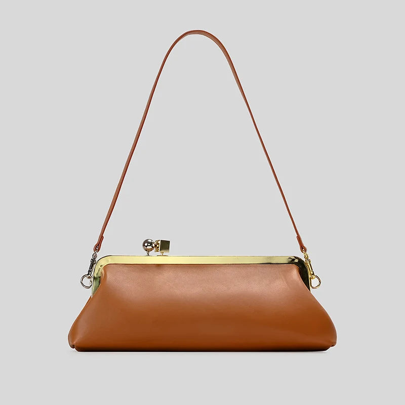 Evening Handbag Patent Leather Detachable Strap Clutch or Crossbody Style