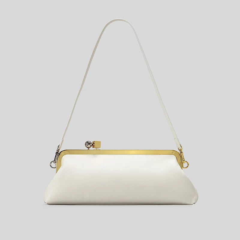 Evening Handbag Patent Leather Detachable Strap Clutch or Crossbody Style