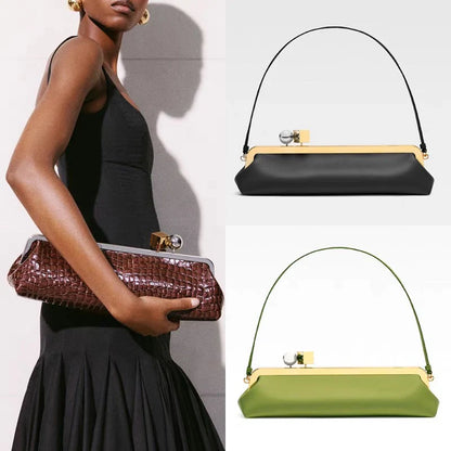 Evening Handbag Patent Leather Detachable Strap Clutch or Crossbody Style