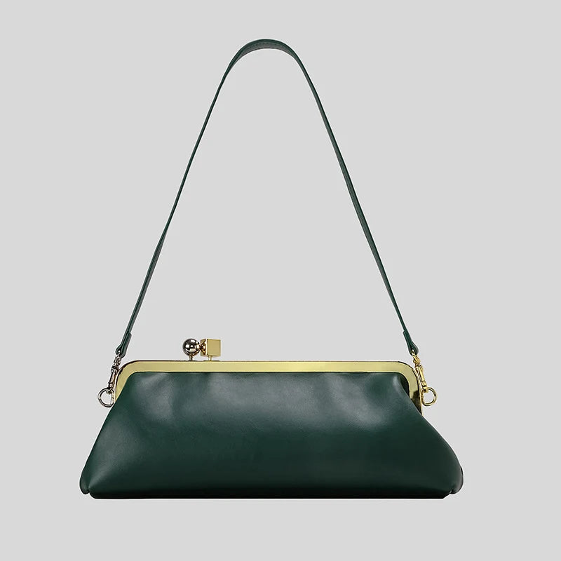 Evening Handbag Patent Leather Detachable Strap Clutch or Crossbody Style