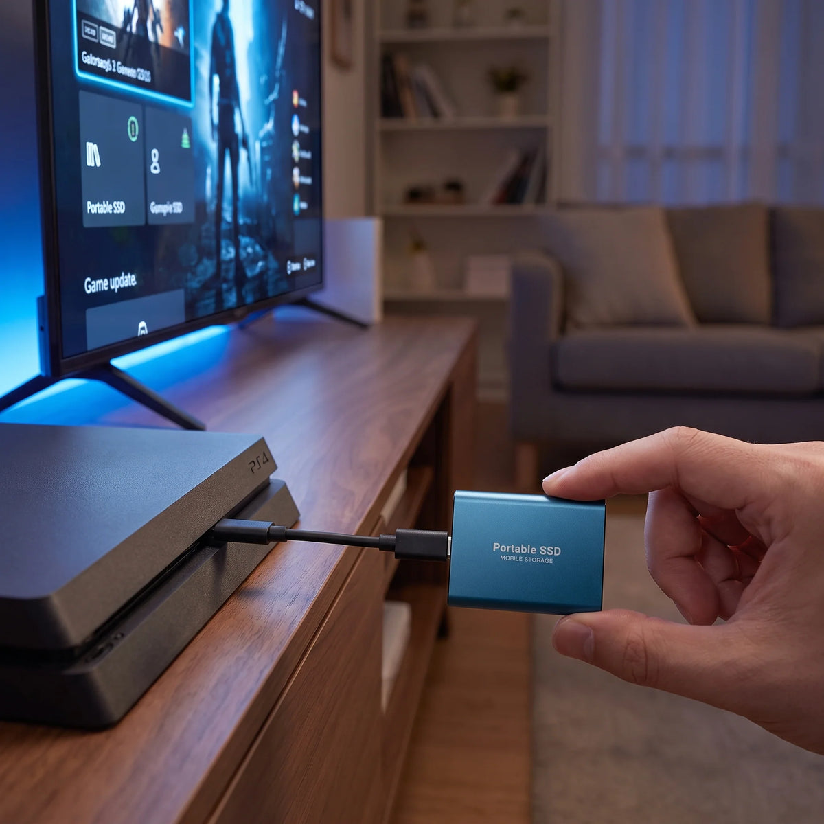 External SSD Portable USB-C Aluminum Housing 1050 MB/s