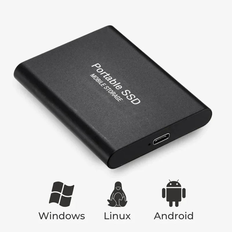 External SSD Portable USB-C Aluminum Housing 1050 MB/s