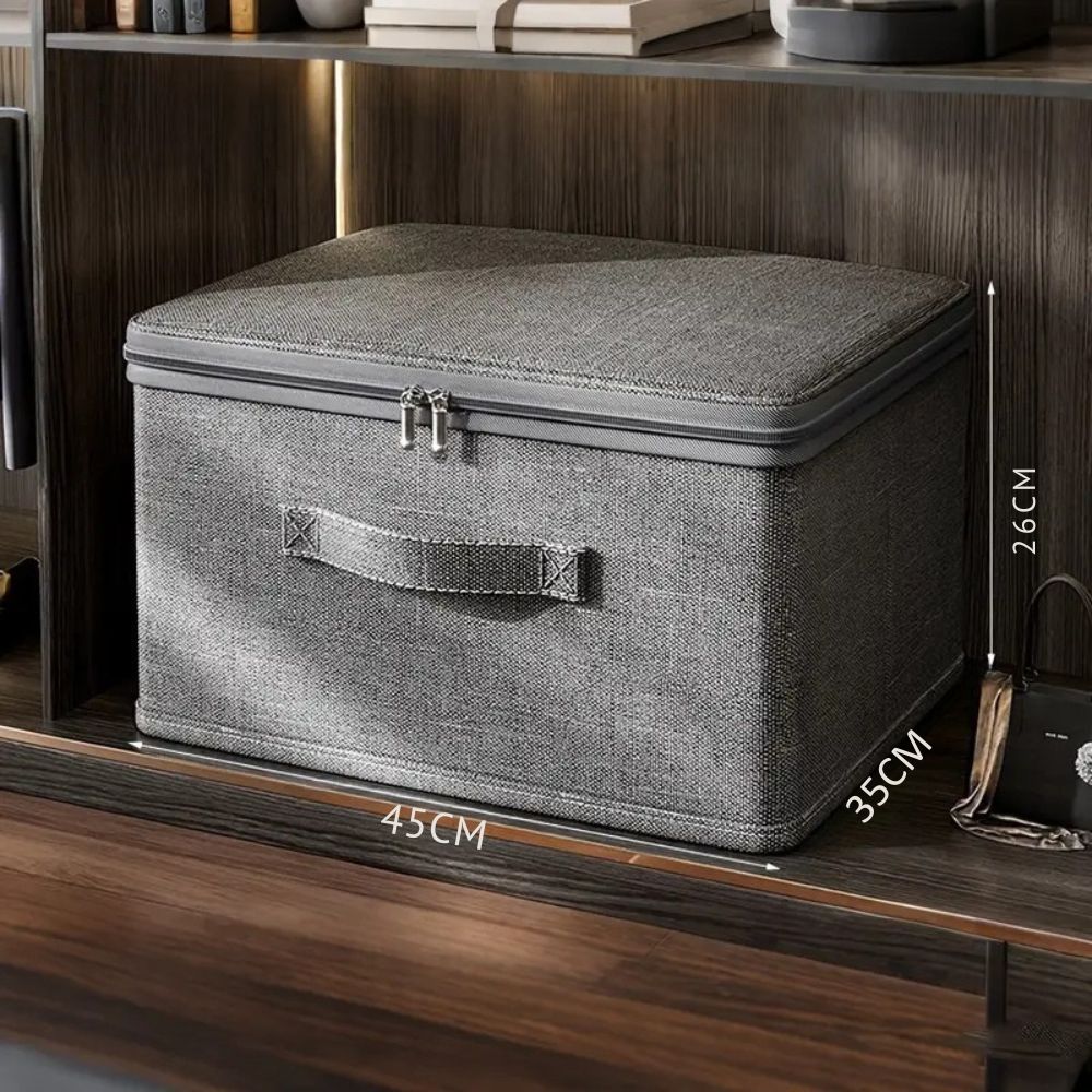 Fabric Storage Box Foldable Breathable Reinforced Stitching