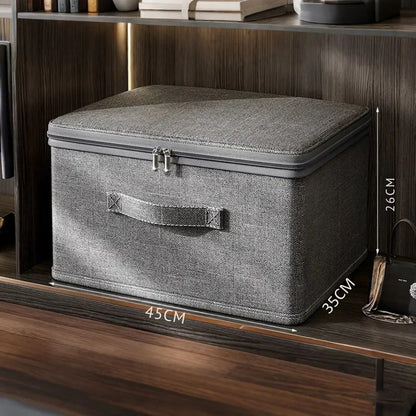 Fabric Storage Box Foldable Breathable Reinforced Stitching