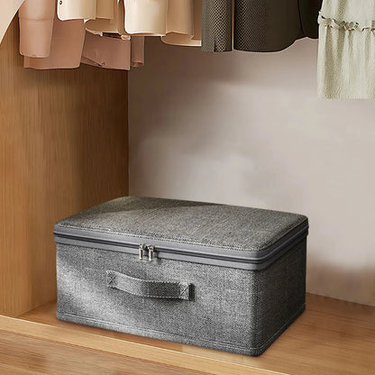 Fabric Storage Box Foldable Breathable Reinforced Stitching