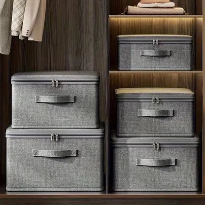 Fabric Storage Box Foldable Breathable Reinforced Stitching
