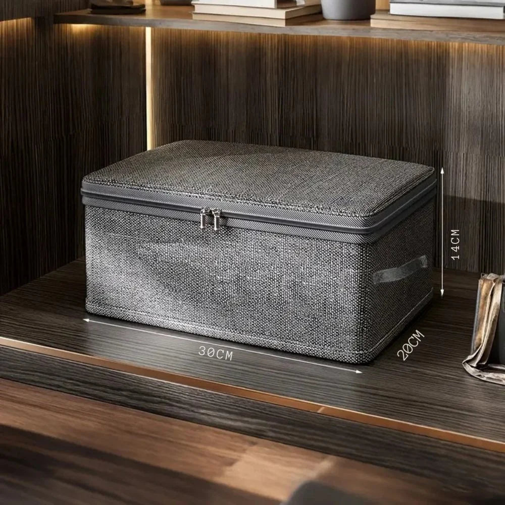 Fabric Storage Box Foldable Breathable Reinforced Stitching