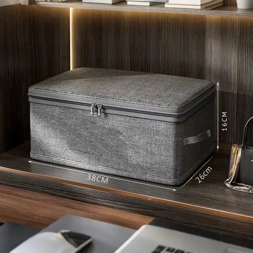 Fabric Storage Box Foldable Breathable Reinforced Stitching