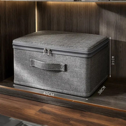 Fabric Storage Box Foldable Breathable Reinforced Stitching