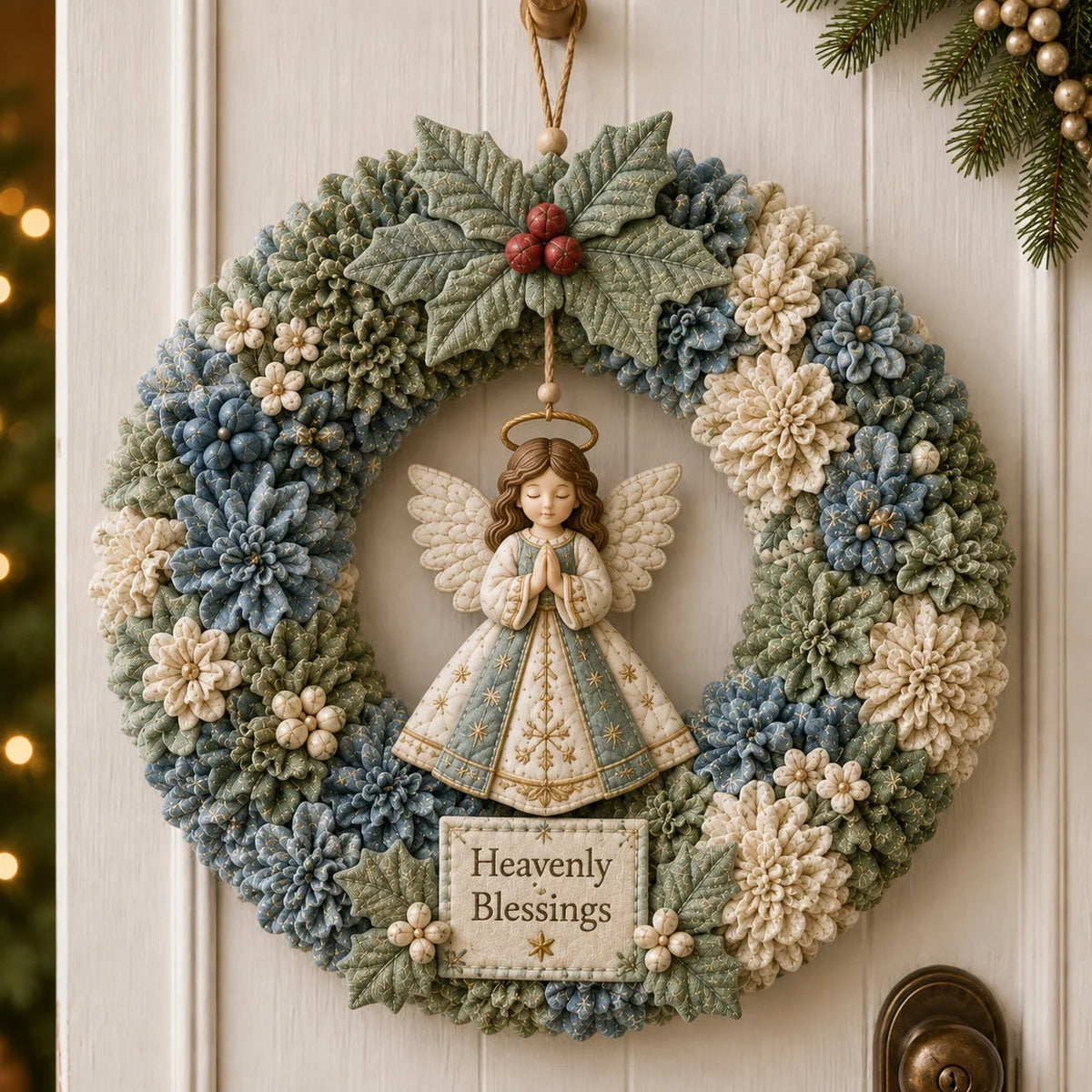 Fabric Wreath DIY Kit No-Sew 3D Christmas Decor