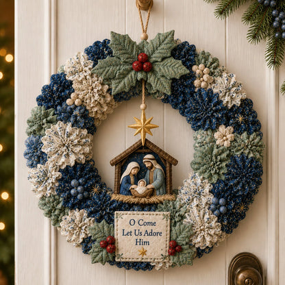 Fabric Wreath DIY Kit No-Sew 3D Christmas Decor