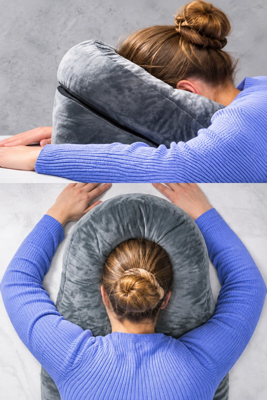 Face-Down Pillow Face Opening Shredded Memory Foam Reversible Cover