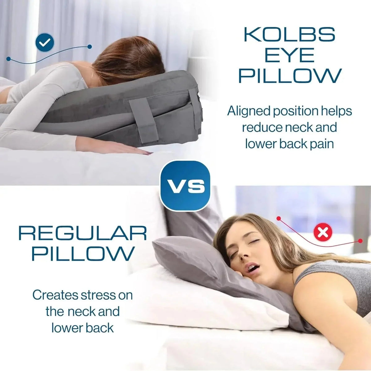 Face-Down Pillow Face Opening Shredded Memory Foam Reversible Cover
