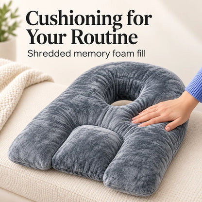 Face-Down Pillow Face Opening Shredded Memory Foam Reversible Cover